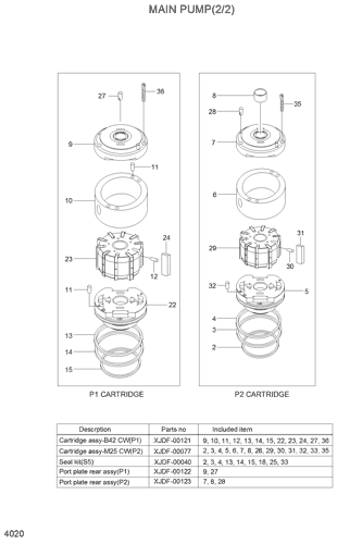 MAIN PUMP(2/2) Hyundai HCE catalog part 31LB-00400 Hydraulic Piston Pump HL770-7A HL770-9S Main Pump For Wheel Loader 1